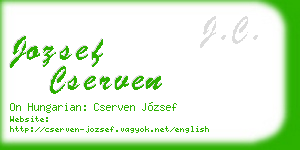 jozsef cserven business card
